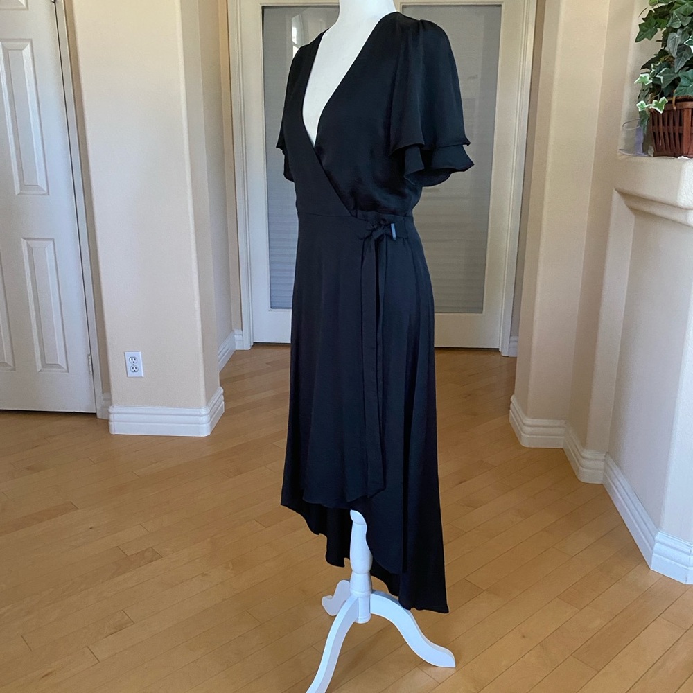 Express Black Asymmetrical Wrap Dress